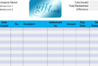 Gift Certificate Log Template (2) | Professional Templates pertaining to Unique Gift Certificate Log Template