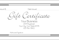 Gift Certificate Template 7 throughout Indesign Gift Certificate Template