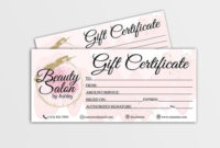 Gift Certificate Template, Editable Gift Card, Gift Voucher, Gift Card  Beauty Salon, Gift Certificate Hair Stylist, Nails, Makeup Artist in Nail Salon Gift Certificate Template