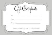 Gift Certificate Template Free ~ Addictionary pertaining to New Massage Gift Certificate Template Free Printable