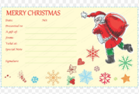 Gift Certificate Template – Free Santa Gift Voucher Template inside Christmas Gift Certificate Template Free Download