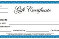 Gift Certificate Templates – Word Excel Fomats for Company Gift Certificate Template