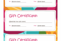 Gift Certificates (Bright Design, 3 Per Page) – Templates regarding Best Valentine Gift Certificates Free 7 Designs