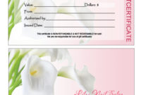 Gift Certificates Printing For Nail Salon for Nail Salon Gift Certificate