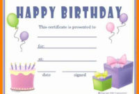 Gift Certificates Templates Free Printable Birthday Gift within Unique Birthday Gift Certificate Template Free 7 Ideas