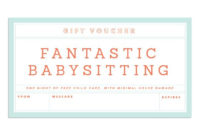 Gift-Giving Made Easy | Babysitting Coupon, Coupon Template for Babysitting Certificate Template 8 Ideas