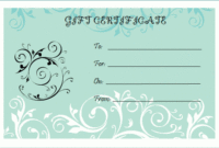 Gift Voucher For Kirsty | Free Gift Certificate Template intended for Baby Shower Gift Certificate Template
