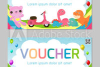 Gift Voucher Template With Colorful Pattern,Cute Gift throughout Quality Kids Gift Certificate Template