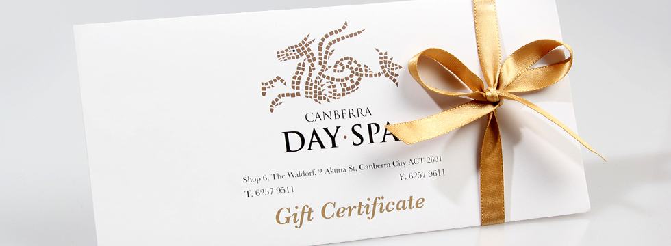 Gift Vouchers — Canberra Day Spa regarding Quality Spa Gift Certificate