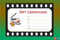 Go To Movie Gift Certificate Template | Gift Certificate for Quality Movie Gift Certificate Template