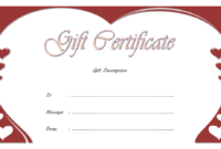 Golden Wedding Anniversary Gift Certificate Template Free pertaining to Quality Anniversary Gift Certificate