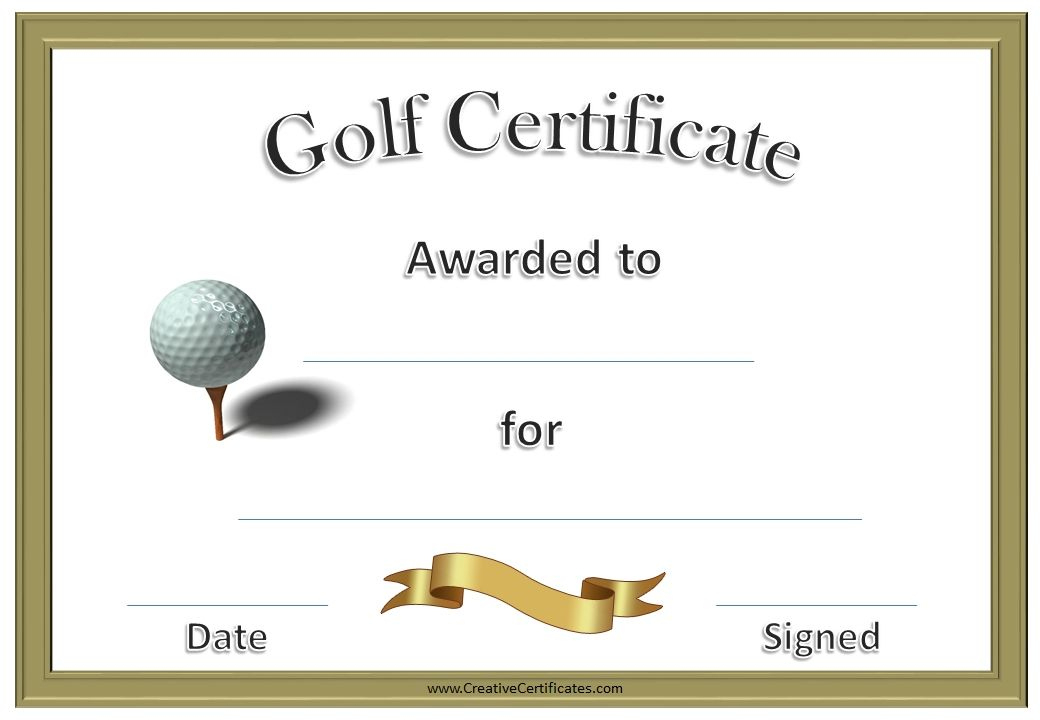 Golf Awards | Funny Certificates, Gift Certificate Template inside New Golf Certificate Templates For Word
