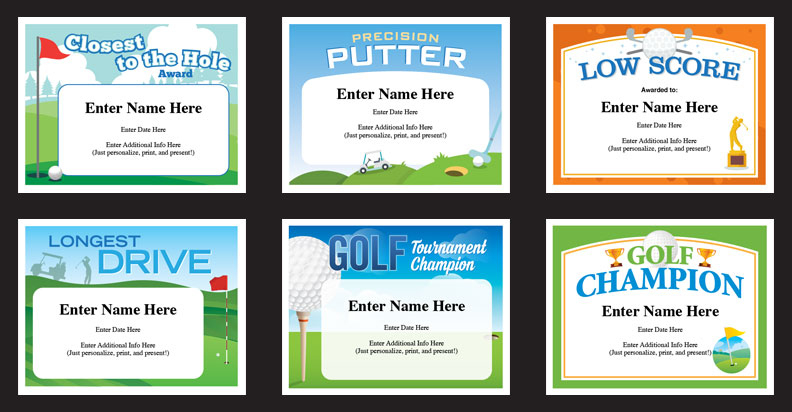 Golf Certificates | Golfing Award Templates Golf Team Tournament inside Golf Certificate Template Free