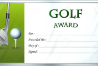 Golf Gift Certificate Template (3) – Templates Example in Best Golf Gift Certificate Template