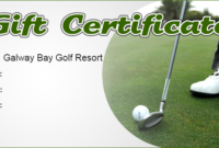 Golf Gift Certificate Template (3) – Templates Example throughout Golf Gift Certificate Template