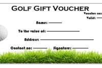Golf Gift Certificate Template (4) – Templates Example within Golf Certificate Template Free