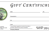 Golf Gift Certificate Template – Gift Templates regarding New Golf Certificate Templates For Word