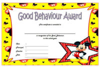Good Behavior Certificate Free Printable 10 | Certificate throughout Quality Good Behaviour Certificate Templates