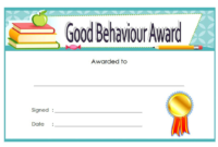Good Behavior Certificate Free Printable 6 | Student inside Quality Good Behaviour Certificate Templates