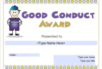 Good Conduct Certificate Template (6) – Templates Example for Good Conduct Certificate Template