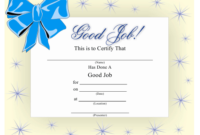 Good Job Certificate Template Download Printable Pdf for Good Job Certificate Template
