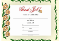 Good Job Certificate Template Download Printable Pdf pertaining to New Good Job Certificate Template