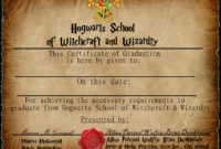 Graduation Certificate 1Captainjackharkness | Harry within Harry Potter Certificate Template