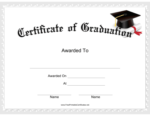 Graduation Certificate Printable Certificate | Graduation with regard to Grade Promotion Certificate Template Printable
