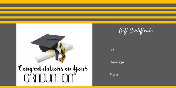Graduation Gift Certificate Templates - 101 Gift Certificate with Unique Graduation Gift Certificate Template Free