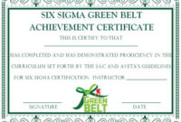 Green Belt Certificate: 10 Unique And Beautiful Templates throughout Quality Green Belt Certificate Template