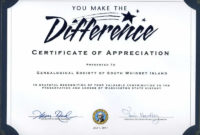 Gsswi: Awards | Certificate Of Recognition Template with Volunteer Certificate Templates