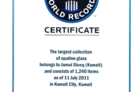 Guinness World Record Certificate Template (9 within Fresh Guinness World Record Certificate Template