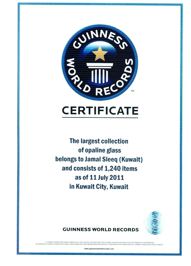 Guinness World Record Certificate Template (9 within Fresh Guinness World Record Certificate Template
