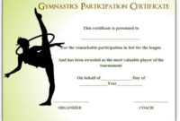 Gymnastic Certificate: Creative Certificates Free To within Gymnastics Certificate Template