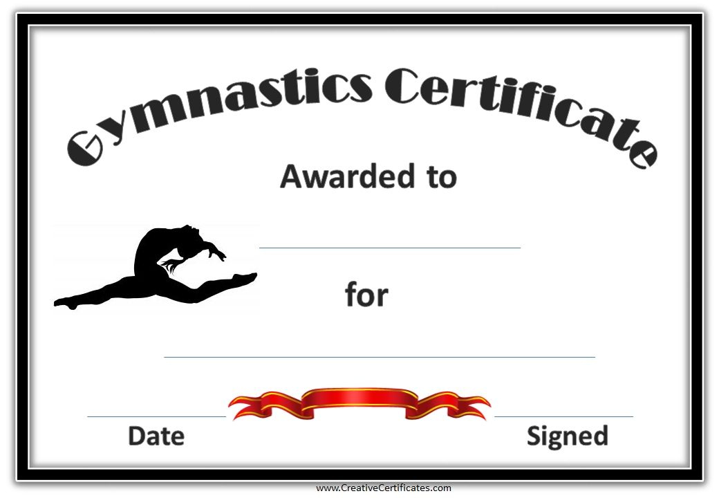 Gymnastics Awards | Certificate Templates, Award Template intended for Gymnastics Certificate Template