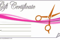 Hair Salon Gift Certificate Template Free Unique Hair Salon for Hair Salon Gift Certificate Templates