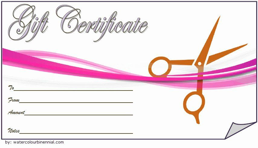 Hair Salon Gift Certificate Template Free Unique Hair Salon for Hair Salon Gift Certificate Templates