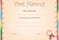 Haircut Certificate Template 5 Free Pdf Documents Download with New First Haircut Certificate Printable Free 9 Designs