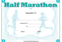 Half Marathon Award Certificate Template Download Printable intended for Quality Marathon Certificate Templates