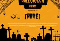 Halloween Award Certificates – 5+ Templates For Microsoft Word intended for Quality Halloween Certificate Template