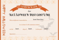 Halloween Best Costume Certificate Templates | Word & Excel in Best Halloween Costume Certificate Template