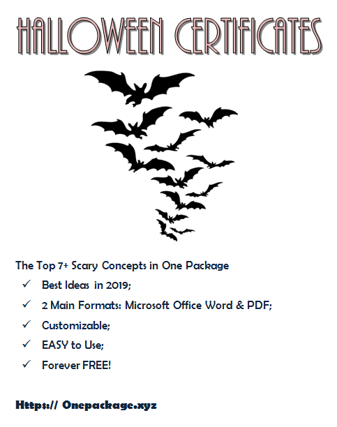Halloween Costume Certificate Template Free In 2020 | Cool with Halloween Costume Certificates 7 Ideas Free