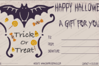 Halloween Gift Gift Template 2 – Create Halloween Certificates intended for Halloween Gift Certificate Template Free
