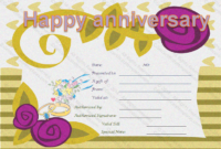Happy Anniversary Gift Certificate Template | Happy inside Quality Anniversary Gift Certificate