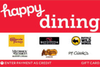 Happy Dining Gift Card | Giftcards intended for New Restaurant Gift Certificates New York City Free