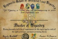 Harry Potter Certificate Template (4) – Templates Example with Harry Potter Certificate Template