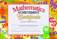 Hayes Mathematics Achievement Certificate, 8-1/2 X 11 In within Fresh Math Certificate Template