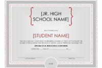 High School Certificate Template – Word Templates regarding Unique Certificate Templates For School