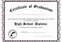 High School Diploma Certificate Template Awesome Diploma regarding Diploma Certificate Template Free Download 7 Ideas
