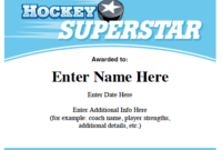 Hockey Certificates Templates | Awards For Hockey Teams within Hockey Certificate Templates